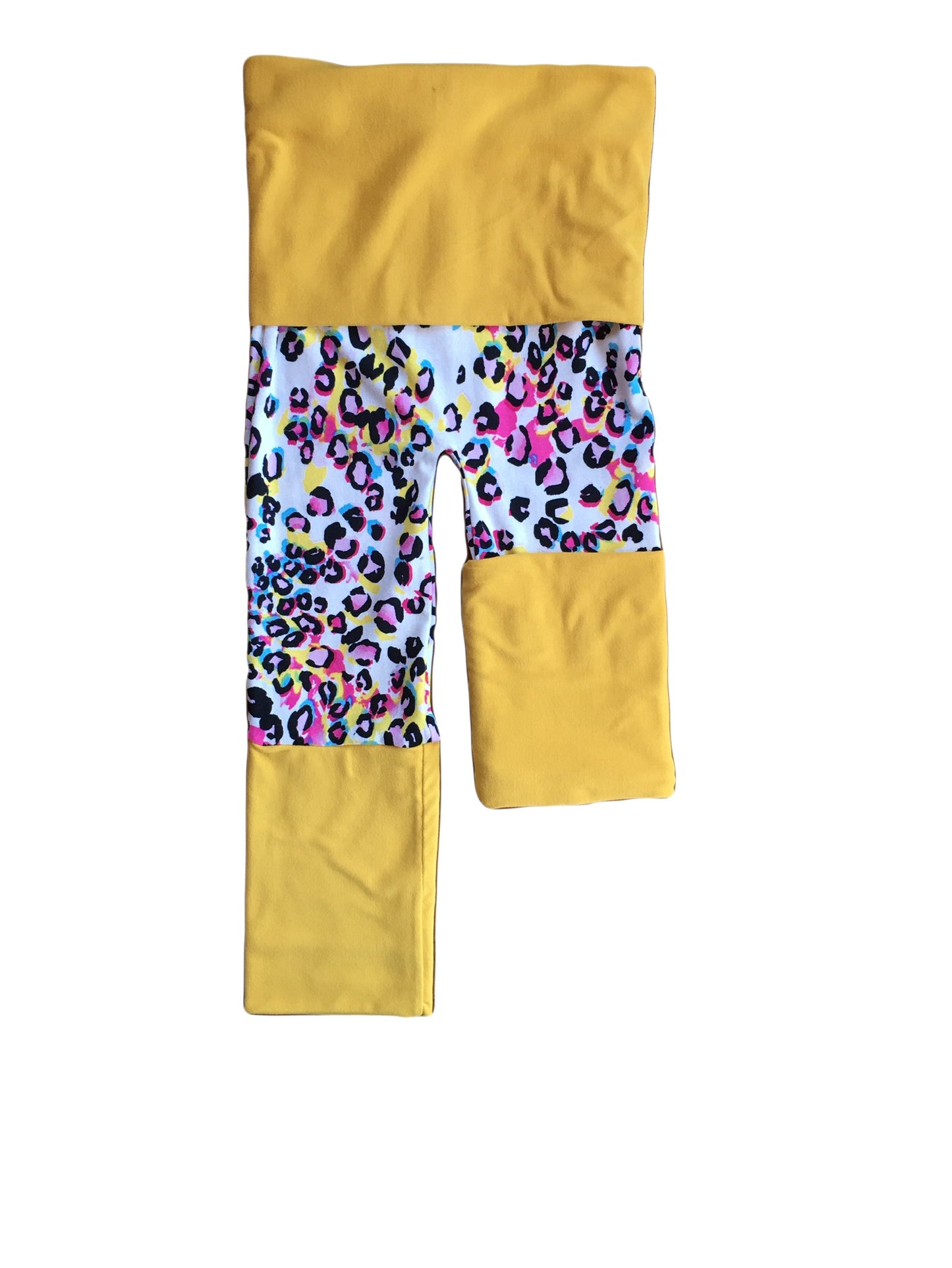 Adjustable Pants - Leopard with Yellow