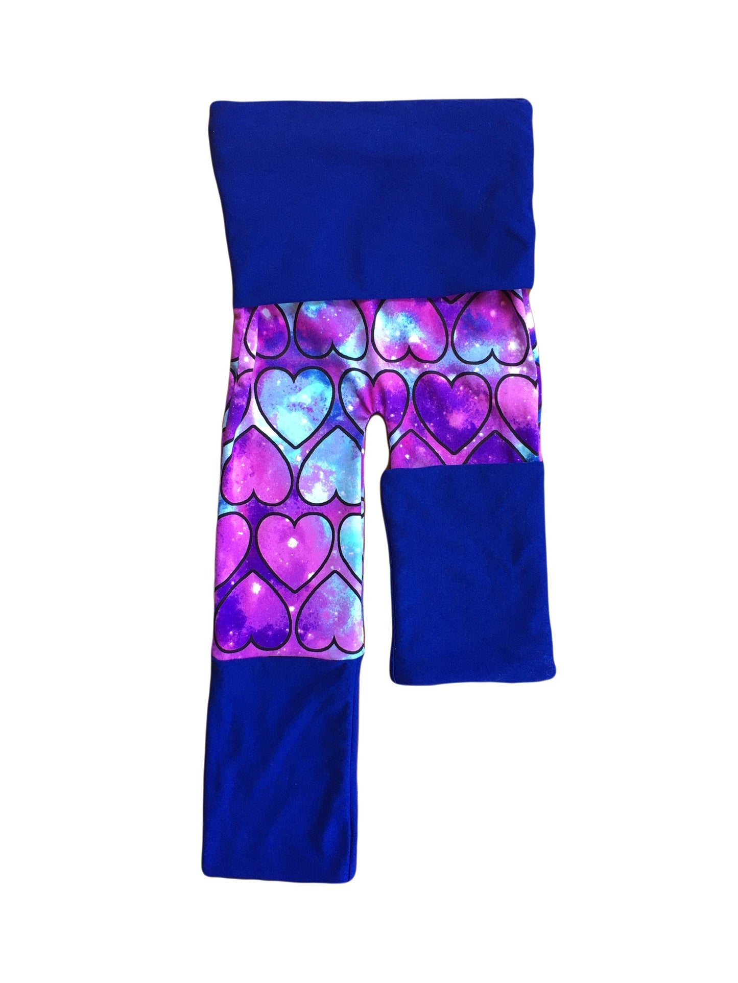 Adjustable Pants - Tie-Dye Hearts with Dark Blue