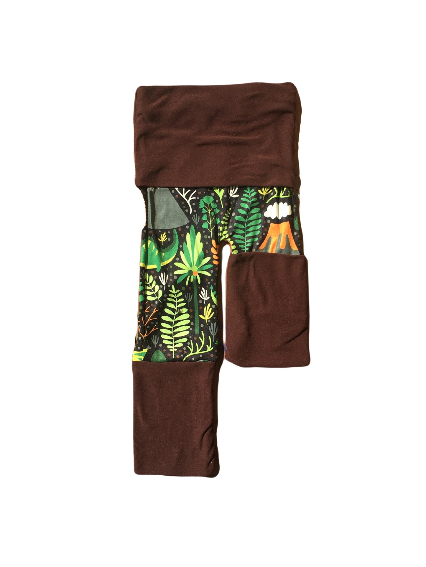Adjustable Pants - Dinosaurs with Brown