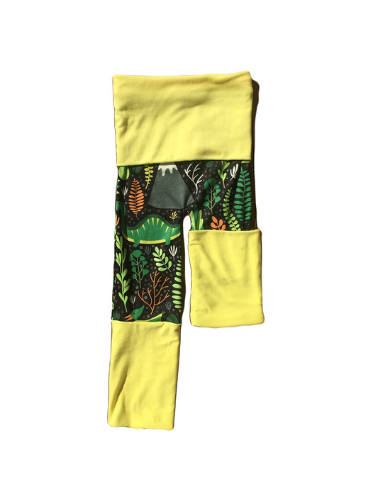 Adjustable Pants - Dinosaurs with Yellow