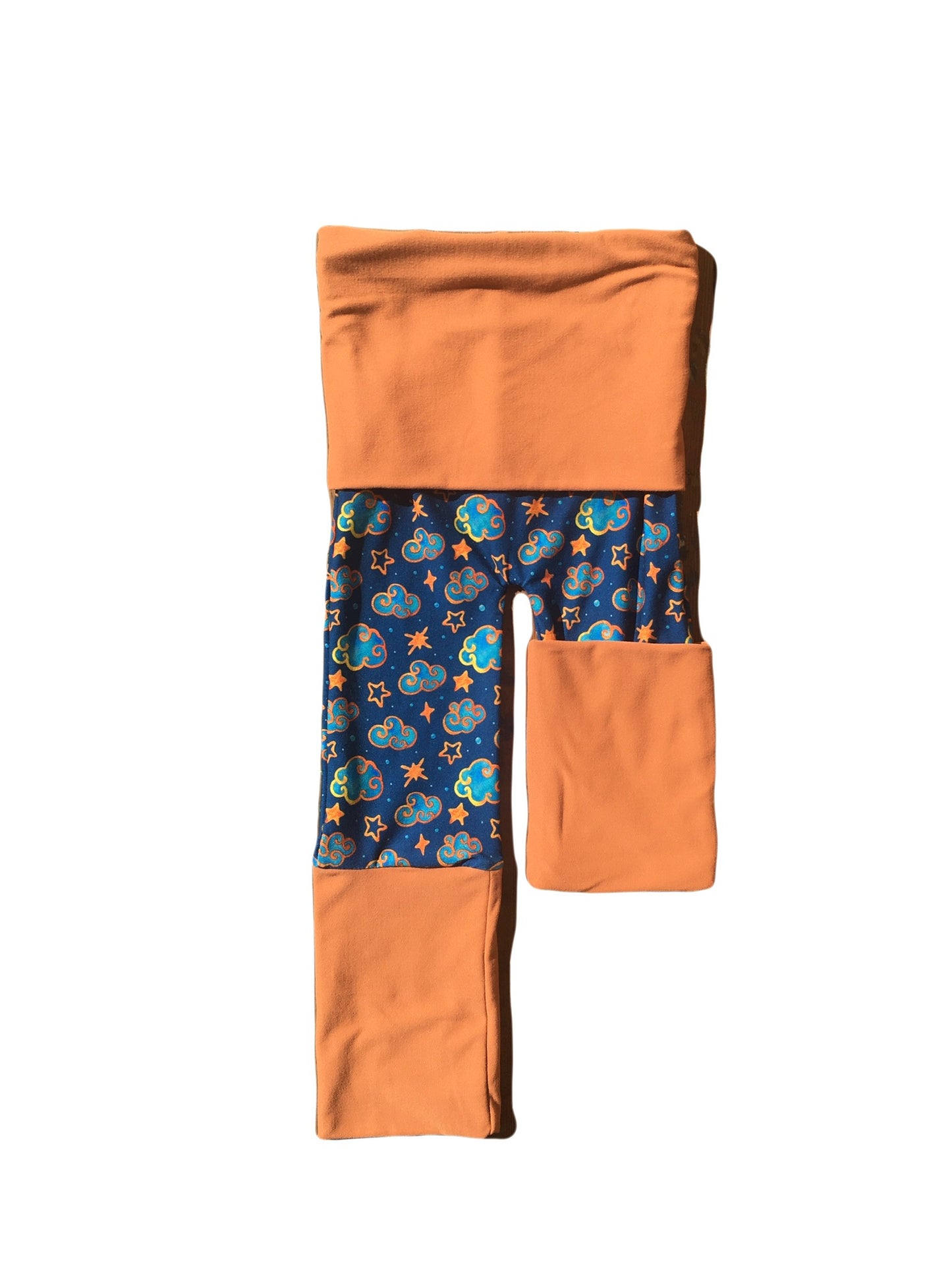 Adjustable Pants - Clouds with Peach