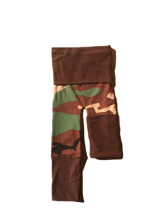 Adjustable Pants - Camo with Brown