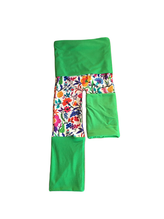 Adjustable Pants - Flowers with Green