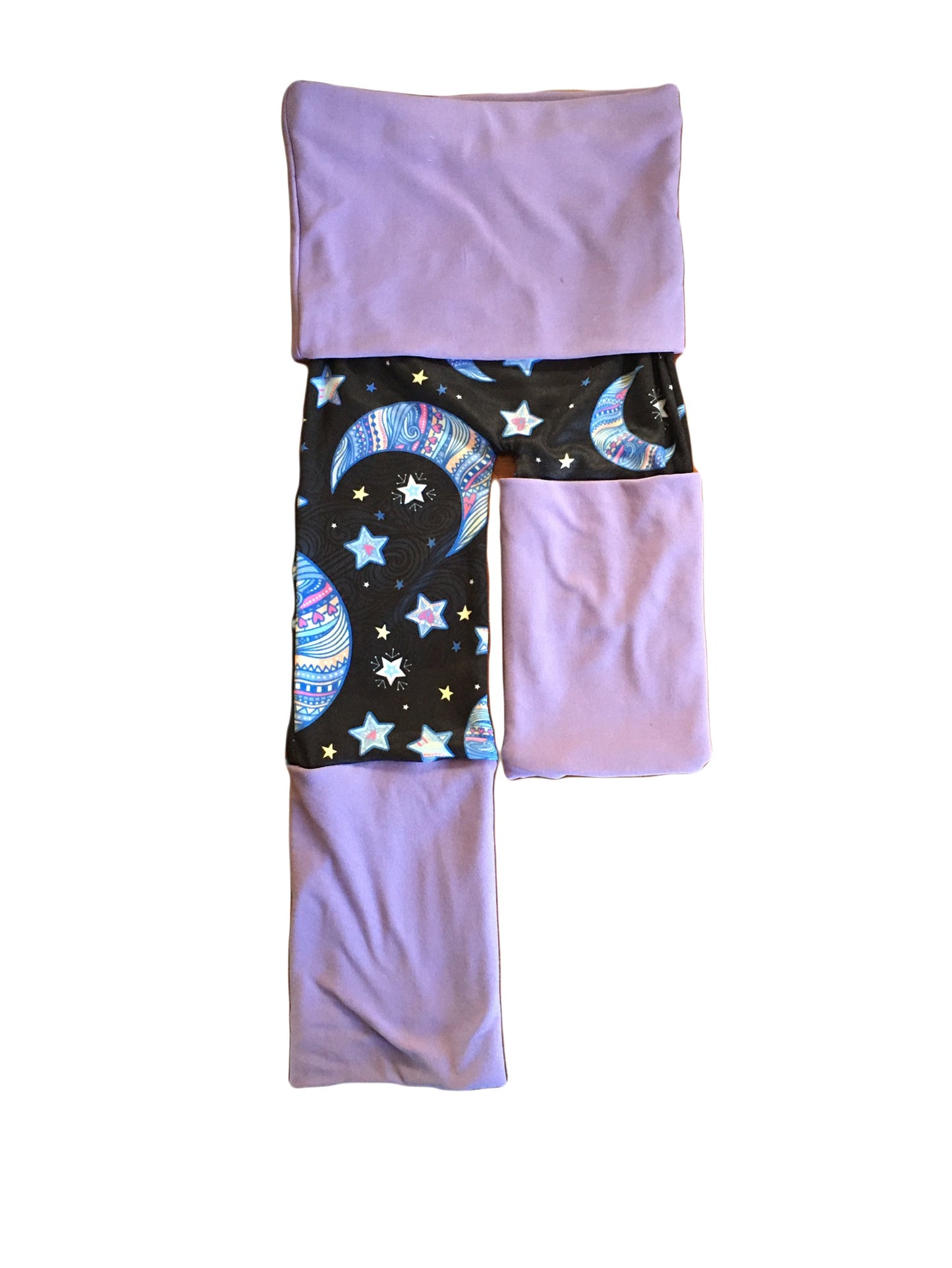 Adjustable Pants - Moon & Stars with Light Purple