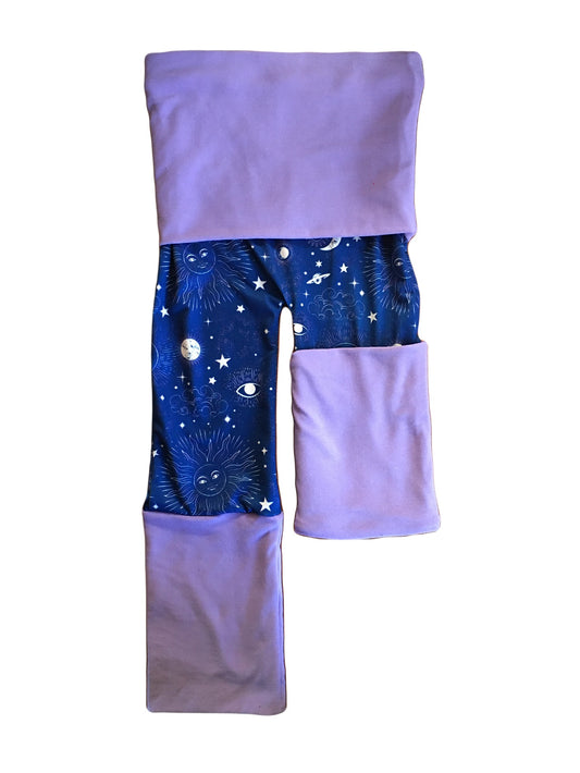 Adjustable Pants - Celestial with Light Purple