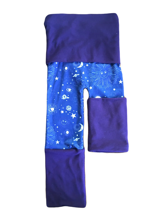 Adjustable Pants - Celestial with Dark Purple