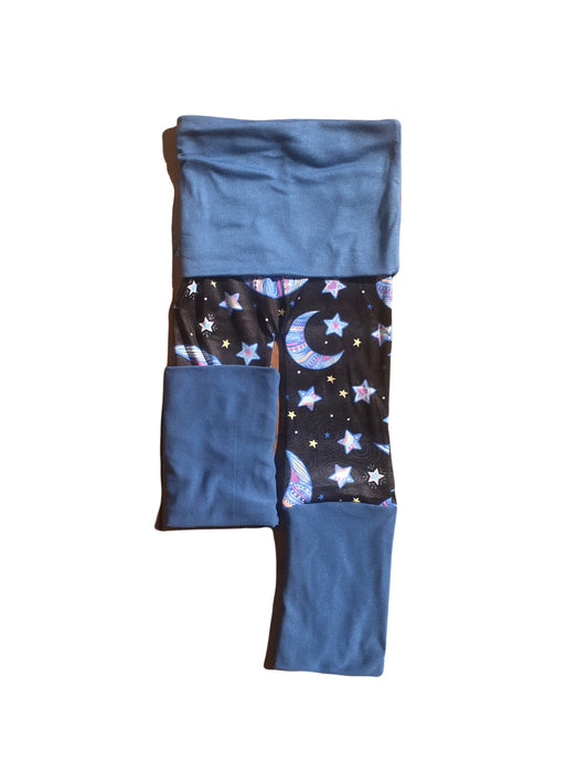 Adjustable Pants - Moon & Stars with Blue
