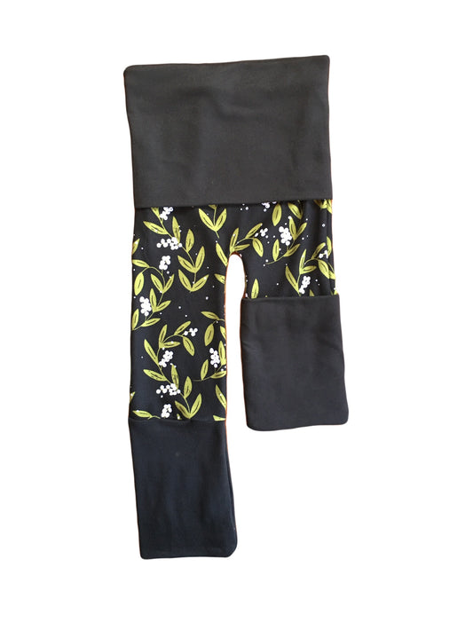 Adjustable Pants - Olive Branch with Black