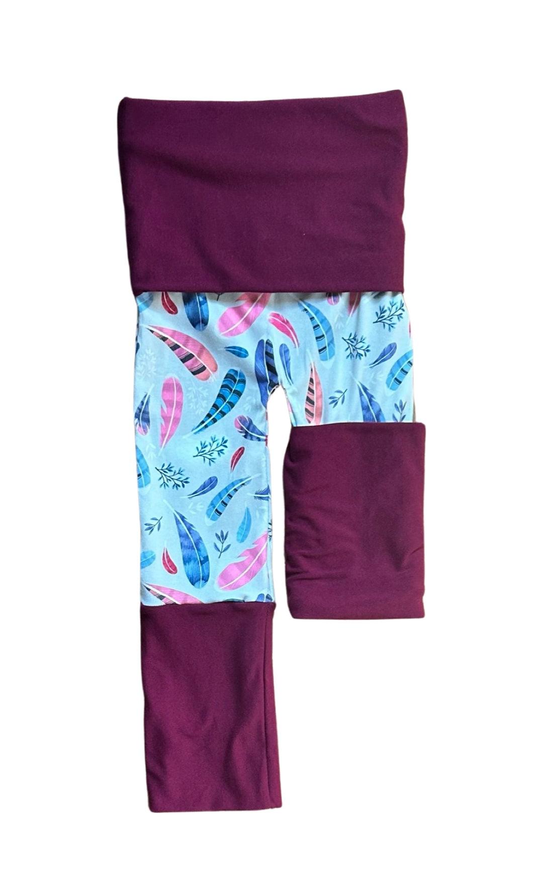 Adjustable Pants - Feathers with Wine