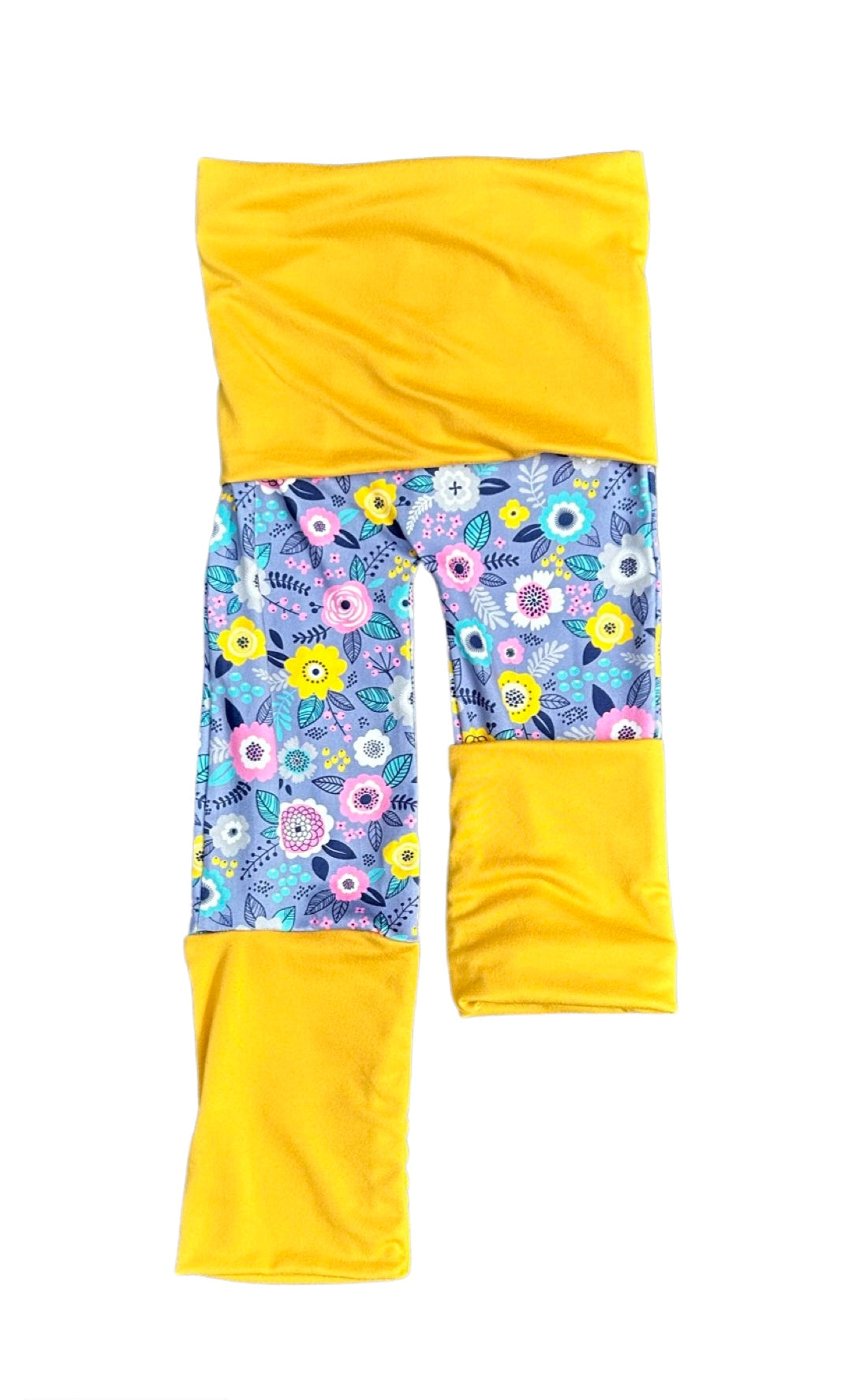 Adjustable Pants - Flowers with Yellow