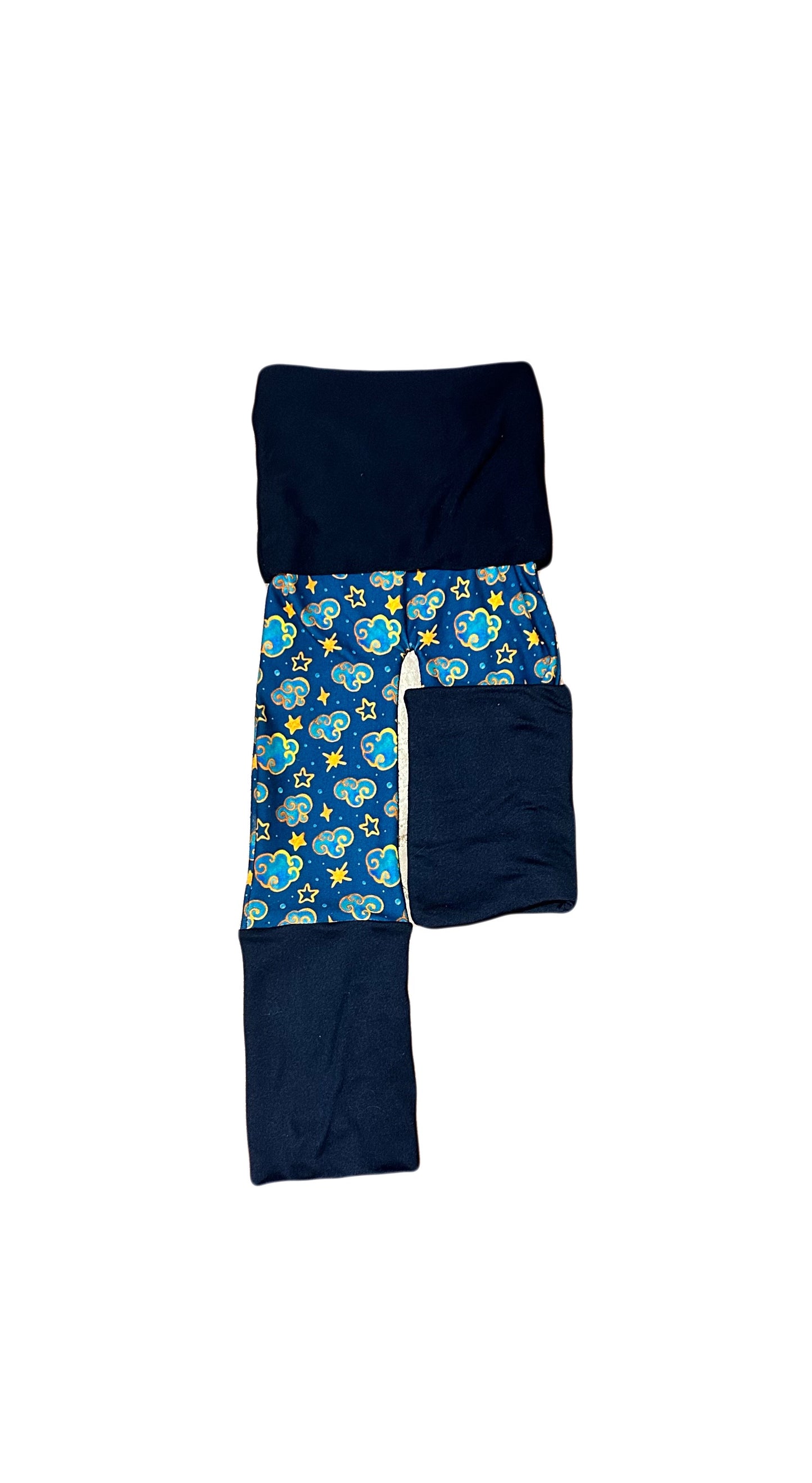Adjustable Pants - Clouds with Deep Blue